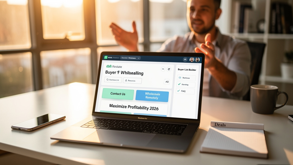 Real estate software on a laptop