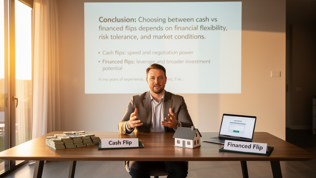 cash vs financed flips - illustration