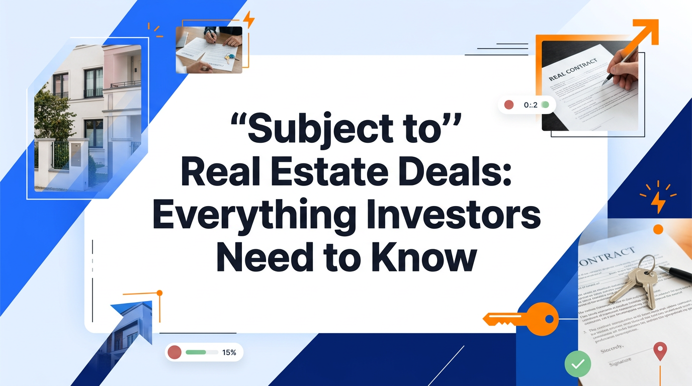 “Subject to” Real Estate Deals: Everything Investors Need to Know