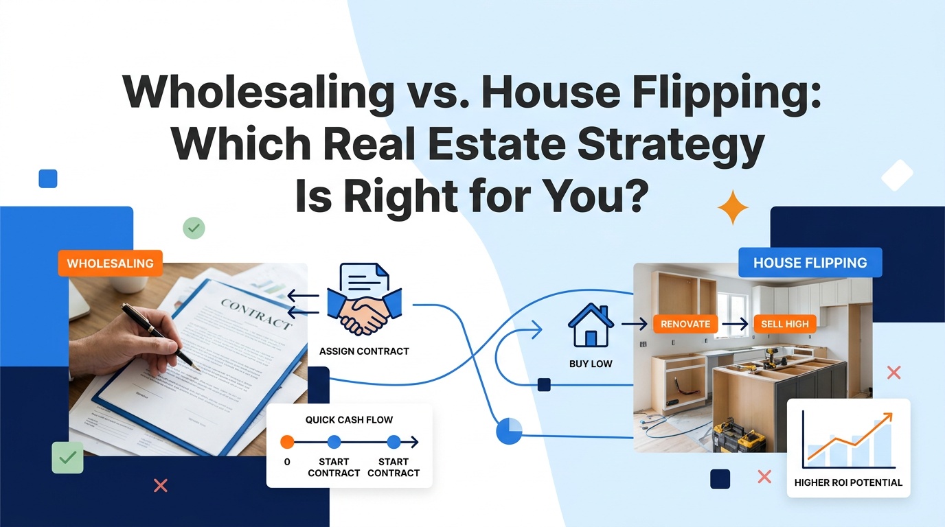 Wholesaling vs. House Flipping: Which Real Estate Strategy Is Right for You?